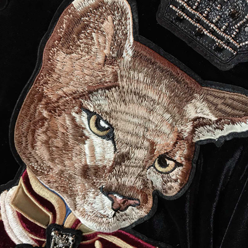 Jacket Men's And Women'sJackets Embroidery Crown Fox Duke Couple Wear Stand-Up Collar Baseball Uniform