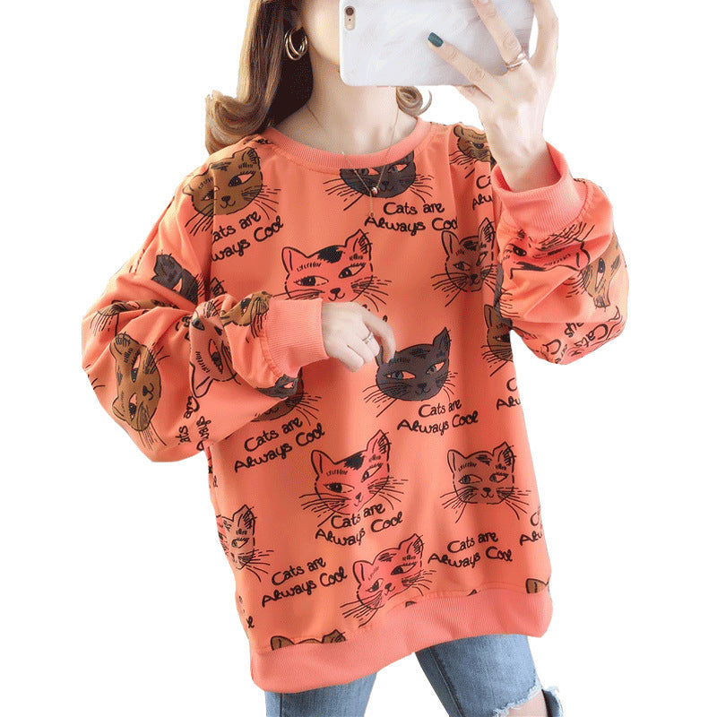 Hoodless Loose Western Style Age-Reducing Top