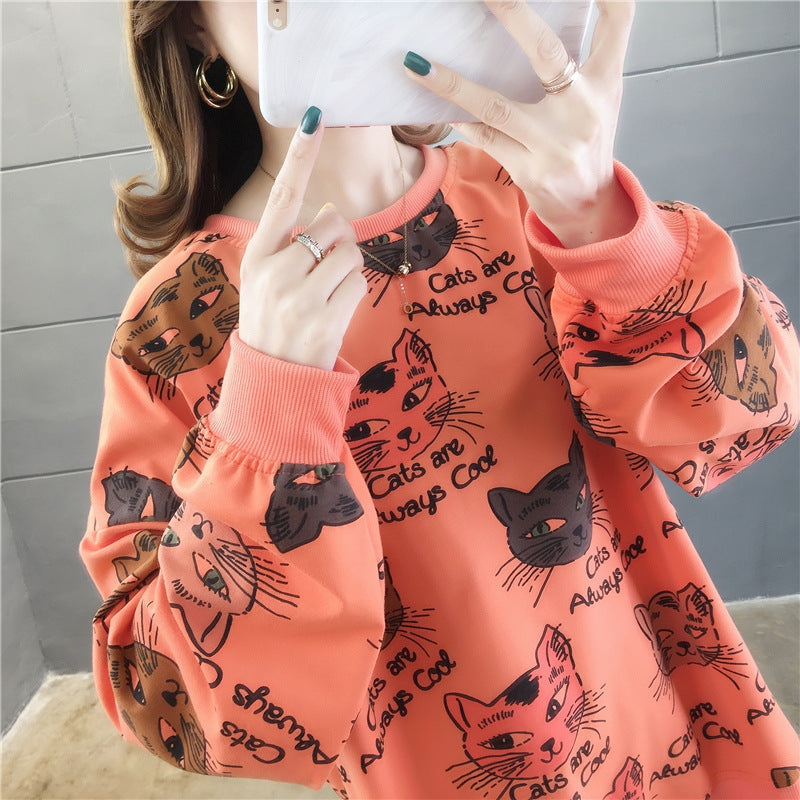 Hoodless Loose Western Style Age-Reducing Top