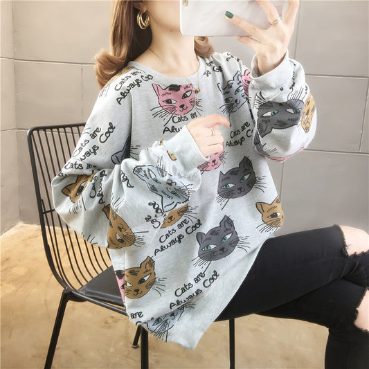 Hoodless Loose Western Style Age-Reducing Top