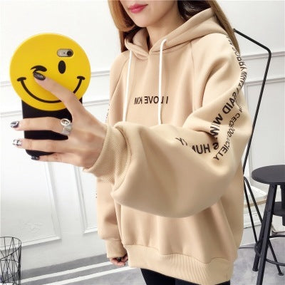 Loose Plus Velvet Padded Long-Sleeved Jacket
