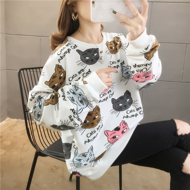 Hoodless Loose Western Style Age-Reducing Top