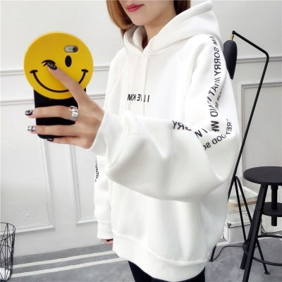 Loose Plus Velvet Padded Long-Sleeved Jacket