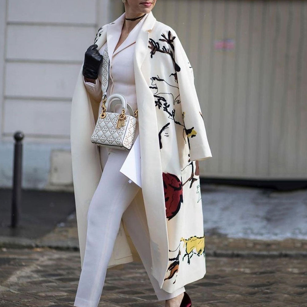 Women's Long Sleeve Turn-down Collar Coat Coat