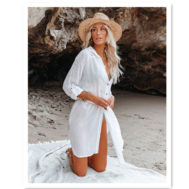 Vacation Bikini Sun-proof Jacquard Shirt