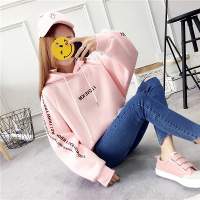 Loose Plus Velvet Padded Long-Sleeved Jacket