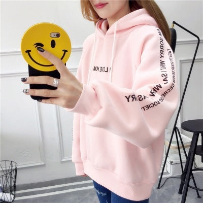Loose Plus Velvet Padded Long-Sleeved Jacket