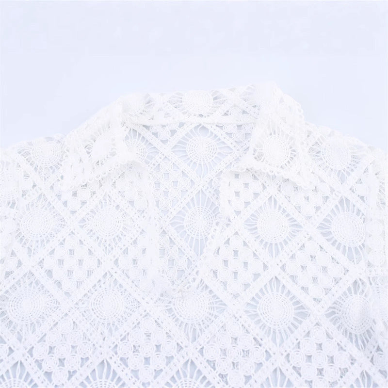 Embroidered V-neck Women's Long Sleeve Shirt